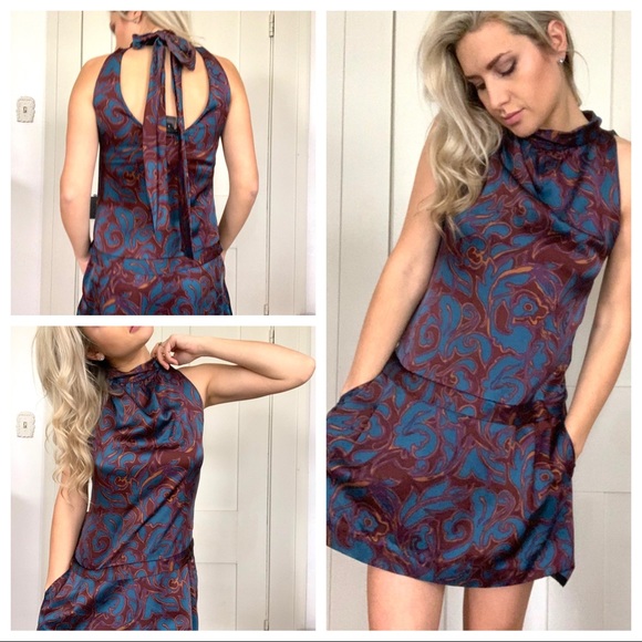 Marc by Marc Jacobs Silk Open Back Dress w Pockets - Picture 1 of 8